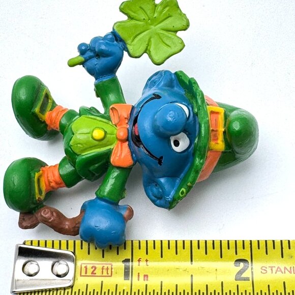 Smurf Figurine Lot of 3 Baseball Batter Gift Smurf Leprechaun Schleich Vtg - Picture 8 of 16